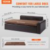 VEVOR Pet Sofa, Dog Couch for Large-Sized Dogs and Cats, Soft Leather Dog Sofa Bed, 110 lbs Loading Cat Sofa, Black