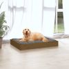 Dog Bed Honey Brown 28.1"x21.3"x3.5" Solid Wood Pine