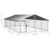 Outdoor Dog Kennel with Roof 236.2"x118.1"x59.1"