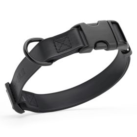 Biothane Waterproof Collar with Quick Release Buckle (DL Color: Black, Dogline Size: 9-14" x 5/8")