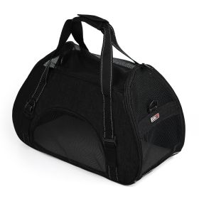 Dog Carrier Bag (DL Color: Black, Dogline Size: Small - H 12" x W 8" x L 17")