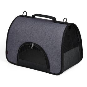 Dual Color Collapsible Carrier (DL Color: Black, Dogline Size: H 11' x W 10" L 16")