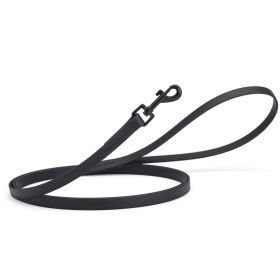 Biothane Waterproof Leash (DL Color: Black, Dogline Size: 6' x 1/2")