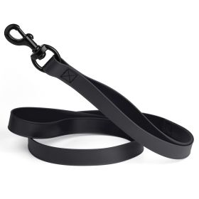 Biothane Waterproof Multi-Handle Leash (DL Color: Black, Dogline Size: 6' x 3/4")