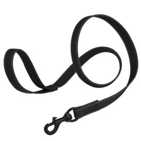 Dogline Rubber Infused Nylon Walking Leash (DL Color: Black, Dogline Size: )