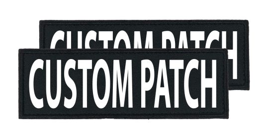 Custom Removable Patches (set of 2) (DL Color: White Lettering, Dogline Size: 1" X 2.75")