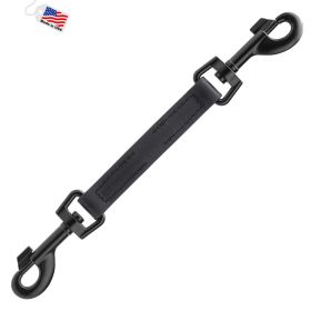 Biothane Prong Collar Safety Backup Clip (DL Color: Black, Dogline Size: 6" x 1/2")