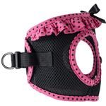 American River Choke Free Dog Harness Polka Dot Collection - Hot Pink and Black Polka Dot (DoggieDesign Size: X-Small)