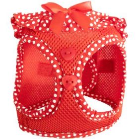 American River Choke Free Dog Harness Polka Dot Collection - Red Polka Dot (DoggieDesign Size: X-Small)