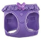 American River Choke Free Dog Harness Polka Dot Collection - Paisley Purple Polka Dot (DoggieDesign Size: X-Small)