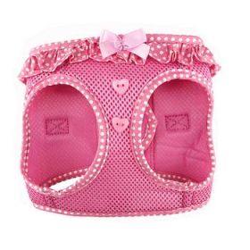 American River Choke Free Dog Harness Polka Dot Collection - Pink Polka Dot (DoggieDesign Size: X-Small)