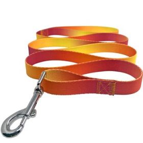 American River Ombre Leash - Raspberry Pink and Orange (DoggieDesign Size: 5/8 inches wide x 4 feet long)