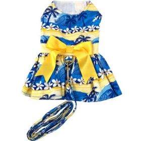 Catching Waves Dog Dress with Matching Leash (DoggieDesign Size: X-Small)