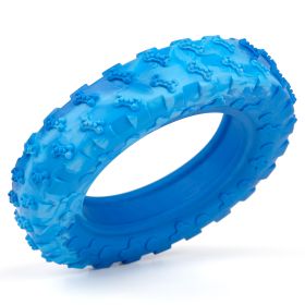 Rubber Tire Toy (DL Color: Blue, Dogline Size: 4")