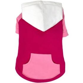 Color-Block Hoodie - Pink on Pink (DoggieDesign Size: X-Small)