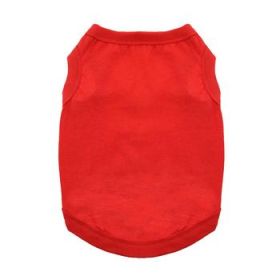 Cotton Dog Tank - Flame Scarlet Red (DoggieDesign Size: X-Small)