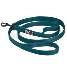 Nylon Double Ply Multi Handle Flat Leash (DL Color: Dark Teal)