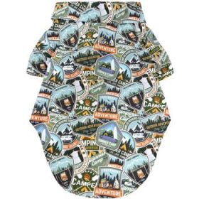 Hawaiian Camp Shirt - Camping Adventure (DoggieDesign Size: XX-Small)