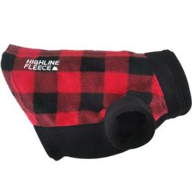 Highline Fleece Dog Coat - Red and Black Plaid (DoggieDesign Size: Size 8)