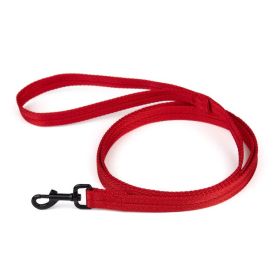 Nylon Flat Leash (DL Color: Red)