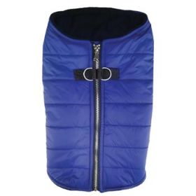 Zip-up Dog Puffer Vest - Navy Blue (DoggieDesign Size: X-Small)