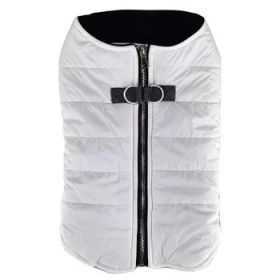 Zip-up Dog Puffer Vest - White (DoggieDesign Size: X-Small)